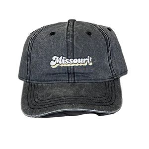 Missouri Rainbow Heart Buckle Back Baseball Cap OSFM